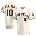 Milwaukee Brewers #10 Sal Frelick Cream AmberGomez Home Limited Player Jersey