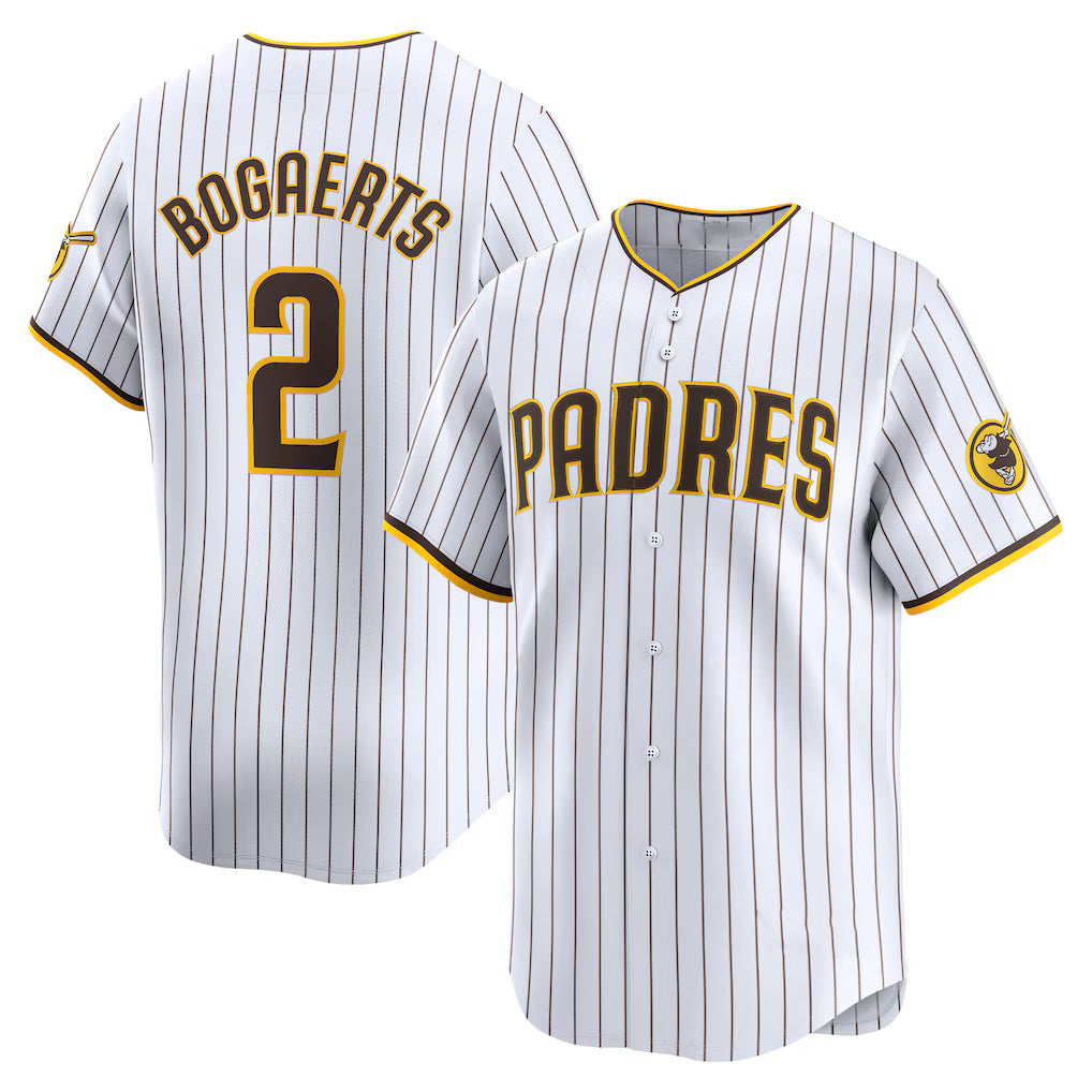 San Diego Padres #2 Xander Bogaerts White AmberGomez Home Limited Player Jersey