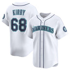 Seattle Mariners #68 George Kirby White AmberGomez Home Limited Stitched Jersey