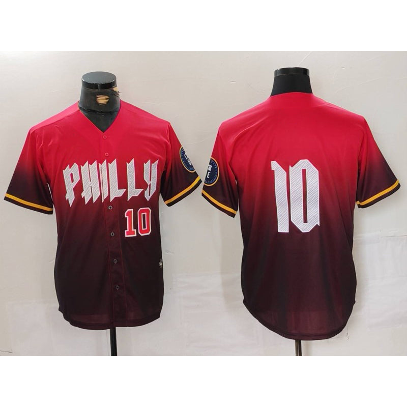Philadelphia Phillies #10 JT Realmuto Red AmberGomez 2024 City Connect Limited Stitched Jerseys