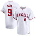 Los Angeles Angels #9 Zach Neto Player White AmberGomez Limited Home Stitched Jerseys