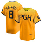 Pittsburgh Pirates #8 Willie Stargell Gold AmberGomez City Connect Limited Player Jersey