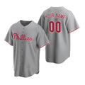 Custom Philadelphia Phillies Gray AmberGomez Stitched Cool Base Road Jersey