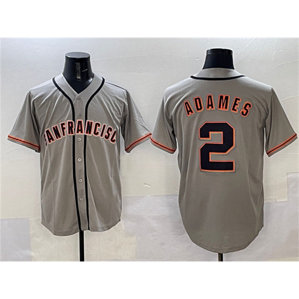 San Francisco Giants #2 Willy Adames Gray AmberGomez Cool Base Stitched Jersey 2