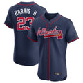 Atlanta Braves #23 Michael Harris II Player Navy AmberGomez Limited Elite Home Game Stitched Jerseys
