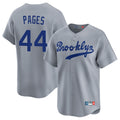 Los Angeles Dodgers #44 Andy Pages Player Gray AmberGomez Game Limited Home Stitched Jerseys