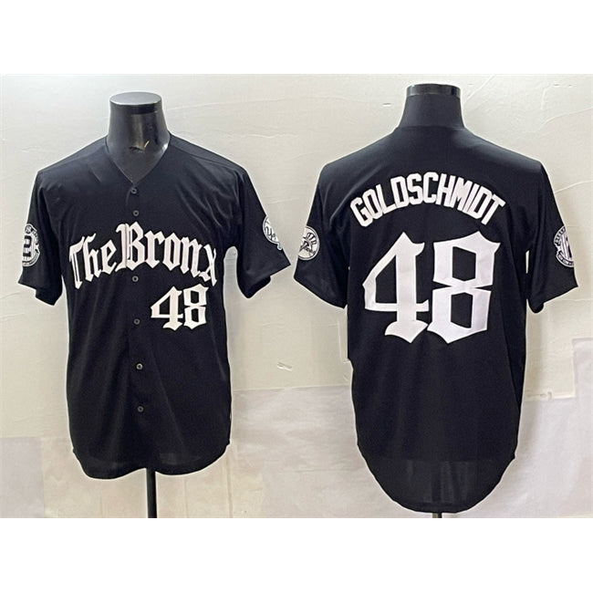New York Yankees #48 Paul Goldschmidt Black AmberGomez 'Gothic Legacy Edition' Vapor Premier Limited Stitched Jersey