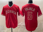 Los Angeles Angels #5 Albert Pujols Red AmberGomez Stitched Jersey