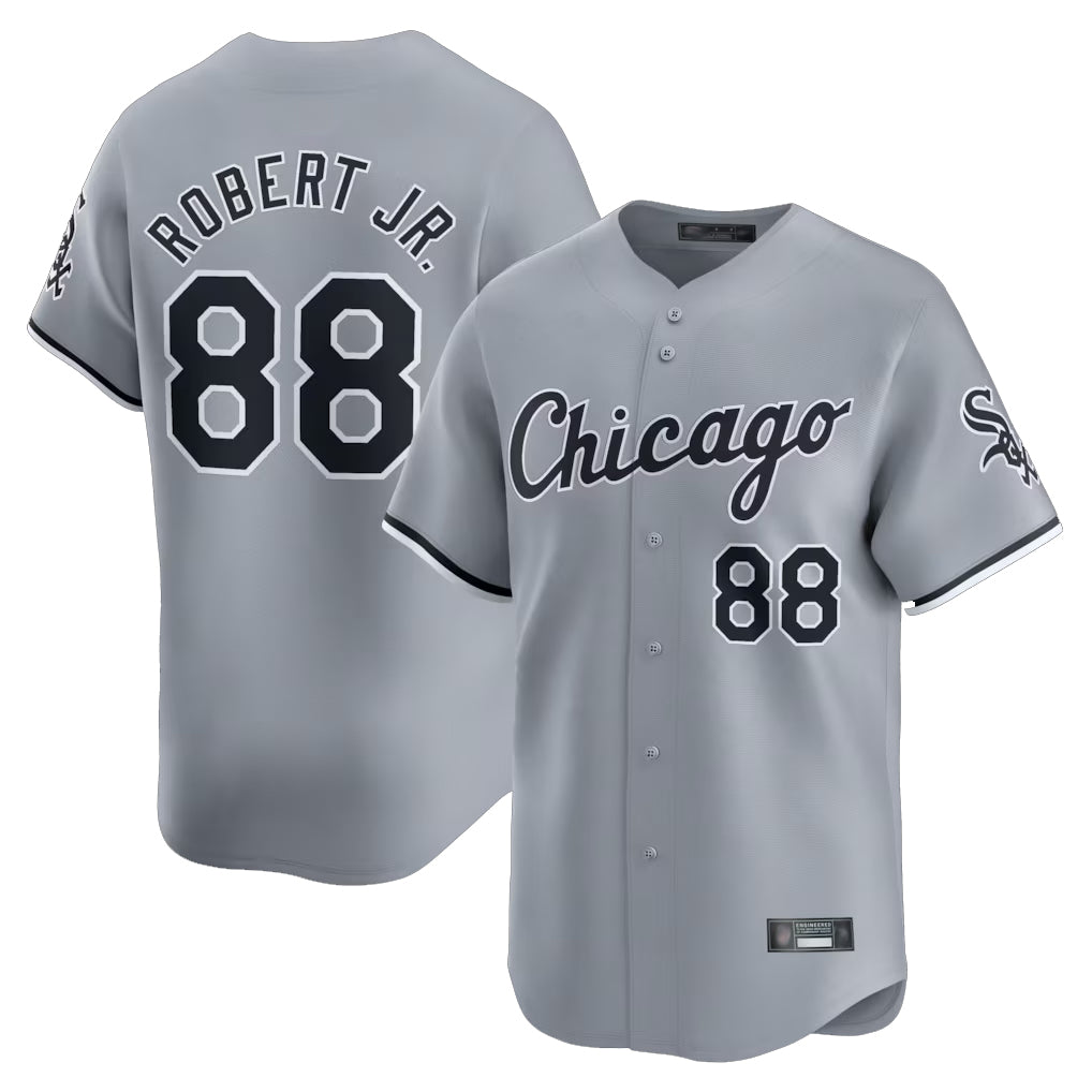 Chicago White Sox #88 Luis Robert Jr Player Gray AmberGomez Road Limited Home Stitched Jerseys