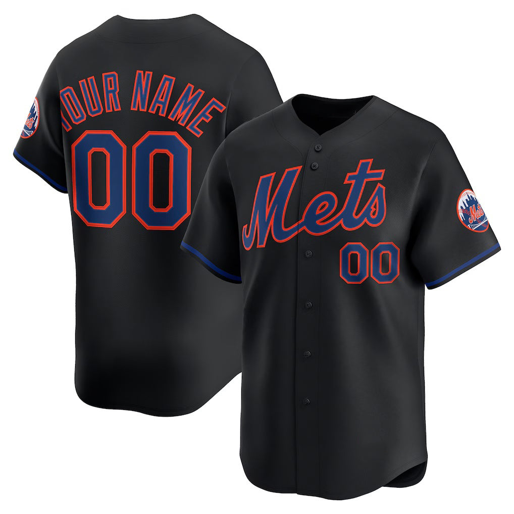 Custom New York Mets Black AmberGomez Alternate Limited Jersey