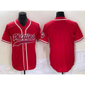 Philadelphia Phillies Blank Red AmberGomez Cool Base Stitched Jersey