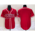 Philadelphia Phillies Blank Red AmberGomez Cool Base Stitched Jersey