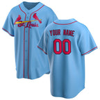 Custom St. Louis Cardinals Light Blue AmberGomez Alternate Replica Jersey