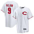 Cincinnati Reds #9 Matt McLain Player White AmberGomez Home Game Stitched Jerseys