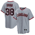 Cleveland Guardians #38 Steven Kwan Player Gray AmberGomez Home Game Stitched Jerseys