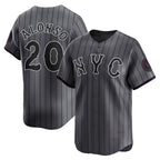 New York Mets #20 Pete Alonso Graphite AmberGomez 2024 City Connect Limited Player Jersey