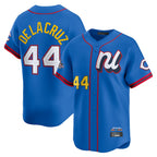 Cincinnati Reds #44 Elly De La Cruz Player Blue AmberGomez National League All-Star Edition Limited Stitched Jerseys