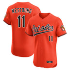 Baltimore Orioles #11 Jordan Westburg Player Orange AmberGomez Limited Elite Home Game Stitched Jerseys