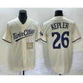Minnesota Twins #26 Max Kepler Number Cream AmberGomez 2022 City Connect Cool Base Stitched Jersey