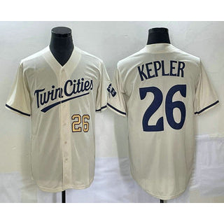 Minnesota Twins #26 Max Kepler Number Cream AmberGomez 2022 City Connect Cool Base Stitched Jersey