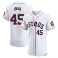 Houston Astros #45 Tatsuya Imai Player White AmberGomez Limited Elite Home Stitched Jerseys