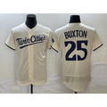 Minnesota Twins #25 Byron Buxton 2023 Cream AmberGomez Flex Base Stitched Jersey