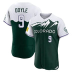 Colorado Rockies #9 Brenton Doyle Player Green AmberGomez City Connect Limited Elite Home Stitched Jerseys
