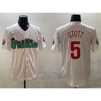 Philadelphia Phillies #5 Bryson Stott White AmberGomez Phanatic Cool Base Stitched Jersey