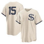 Chicago White Sox #15 Sean Newcomb Player Cream AmberGomez Field of Dreams Home Game Stitched Jerseys