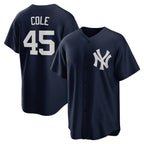 New York Yankees #45 Gerrit Cole Navy AmberGomez Alternate Replica Player Name Jersey