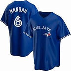 Toronto Blue Jays #6 Alek Manoah Blue AmberGomez Stitched Cool Base Jersey
