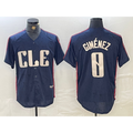 Cleveland Guardians #0 Andres Gimenez Navy AmberGomez 2024 City Connect Limited Stitched Jersey 2