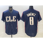Cleveland Guardians #0 Andres Gimenez Navy AmberGomez 2024 City Connect Limited Stitched Jersey 2