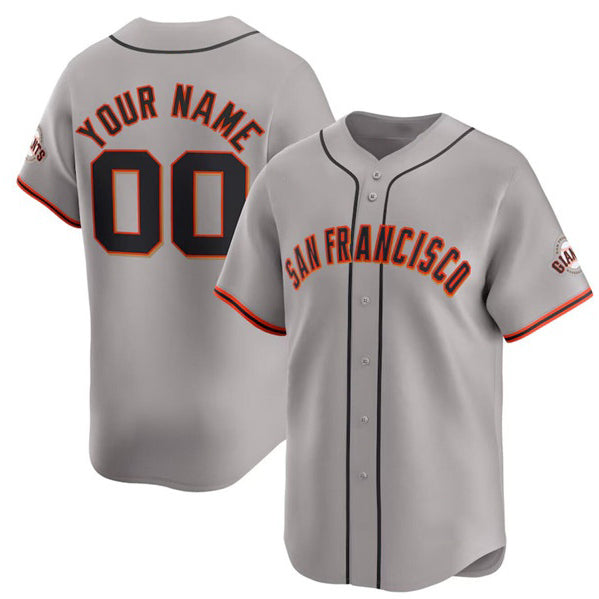 Custom San Francisco Giants Active Player Gray AmberGomez Away Limited Stitched Jersey