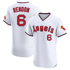 Los Angeles Angels #6 Anthony Rendon Player White AmberGomez T-shirt Home Limited Elite Stitched Jerseys