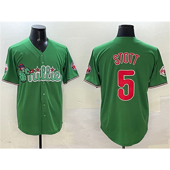 Philadelphia Phillies #5 Bryson Stott Green AmberGomez Phanatic Limited Stitched Jersey