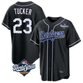 Los Angeles Dodgers #23 Kyle Tucker Player Black AmberGomez World Series Carbon Limited Home Stitched Jerseys