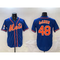New York Mets #48 Jacob DeGrom Royal AmberGomez 2025 Spring Training Cool Base Stitched Jersey