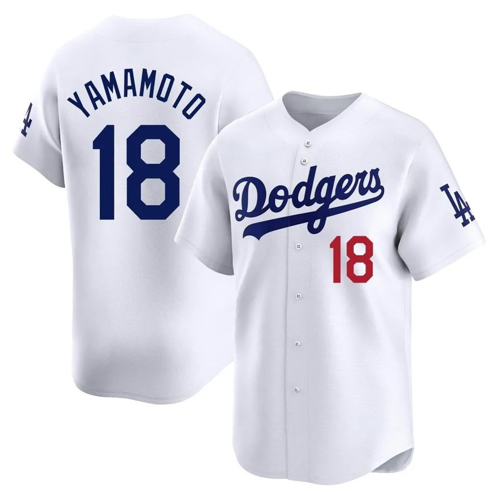 Los Angeles Dodgers #18 Yoshinobu Yamamoto Player White AmberGomez Limited Home Stitched Jerseys