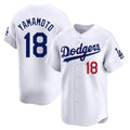 Los Angeles Dodgers #18 Yoshinobu Yamamoto Player White AmberGomez Limited Home Stitched Jerseys