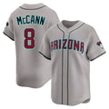 Arizona Diamondbacks #8 James McCann Player Gray AmberGomez Road Limited Home Game Stitched Jerseys