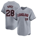 Cleveland Guardians #28 Tanner Bibee Player Gray AmberGomez Road Limited Home Stitched Jerseys