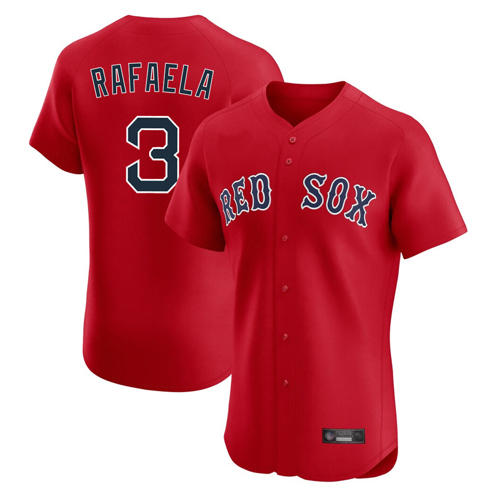 Boston Red Sox #3 Ceddanne Rafaela Player Red AmberGomez Limited Elite Home Game Stitched Jerseys1