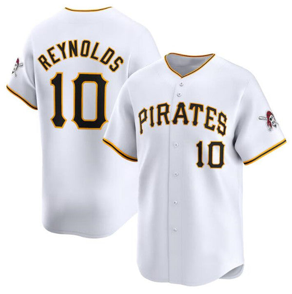 Pittsburgh Pirates #10 Bryan Reynolds White AmberGomez Home Limited Stitched Jersey