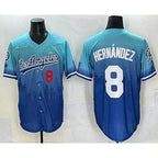 Los Angeles Dodgers #8 Enrique Hernandez Blue AmberGomez 2025 City Connect Limited Stitched Jersey