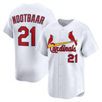 St. Louis Cardinals #21 Lars Nootbaar White AmberGomez Home Limited Player Jersey