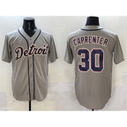 Detroit Tigers #30 Kerry Carpenter Grey AmberGomez Cool Base Stitched Jersey