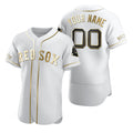 Custom Boston Red Sox White AmberGomez Stitched Flex Base Edition Jersey