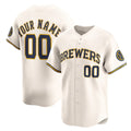Custom Milwaukee Brewers Cream AmberGomez Home Limited Jersey