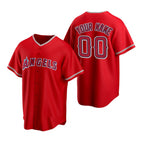 Custom Los Angeles Angels Red AmberGomez Stitched Cool Base Jersey